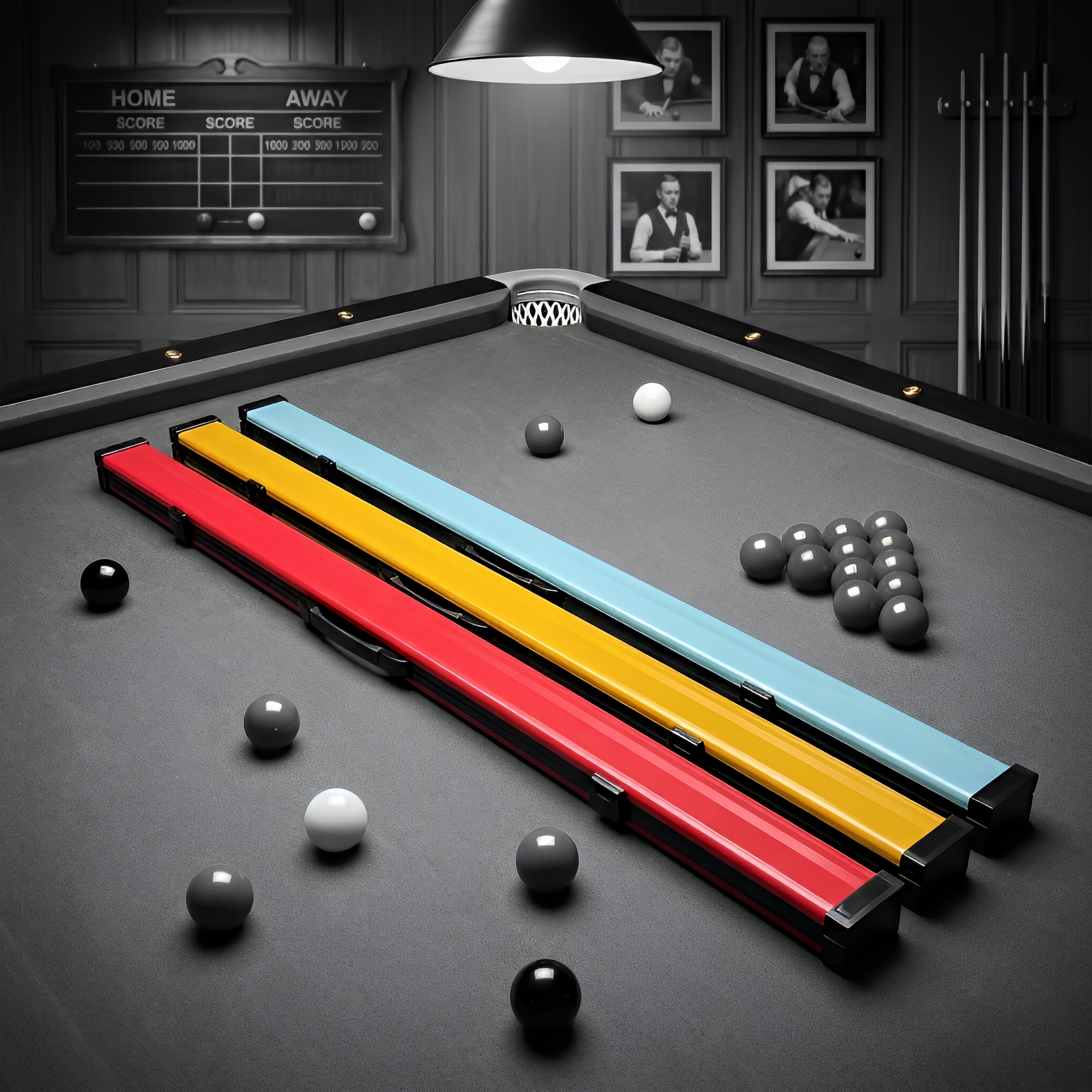 Protective cue cases shown for a snooker cue shipping checklist
